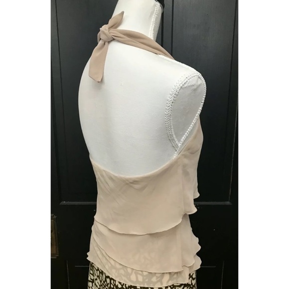 ARMANI EXCHANGE Beige Flowy Halter Top - Picture 4 of 5